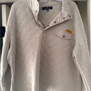 Simply Southern Light Gray Quilted Pullover